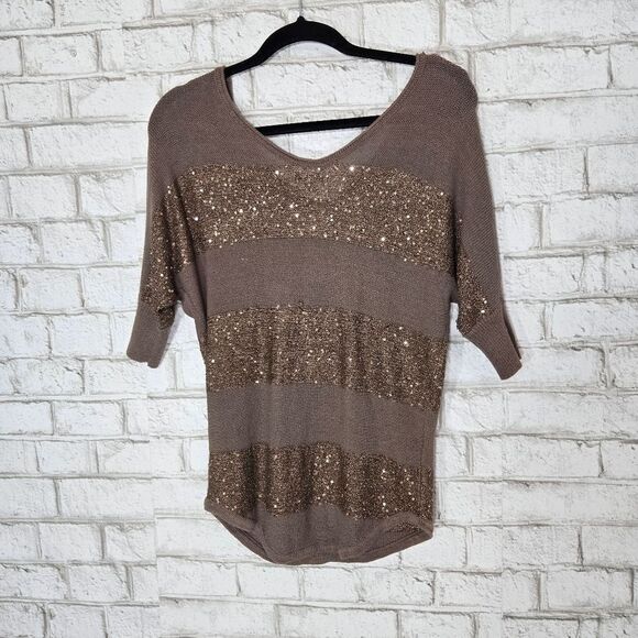 Express gold sequin sweater - Picture 12 of 14